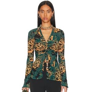 Free‎ People Lucky Shirtee in Black Bloom size medium